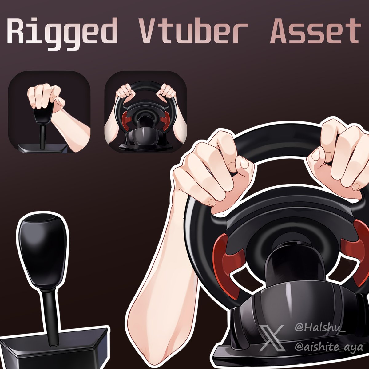 Halshu_'s tweet photo. -Free Vtuber Assets for Vtube Studio-
Steering wheel 🚗

Link to my Vgen in the comments⬇️

Artist: @aishite_aya 
Rigger: me

#VTuberAssets #Vtuber #freeVTuberAssets #VtubeStudio https://t.co/683XZEwckd