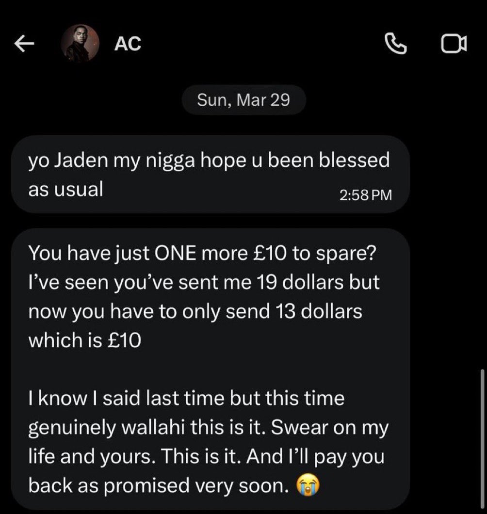 Nyet967104's tweet photo. This deadass the funniest one nigga said on my life and yours 😭😭😭😭😭😭😭😭😭 how you owe someone money and put it on his life https://t.co/KjQ7fsbLAj