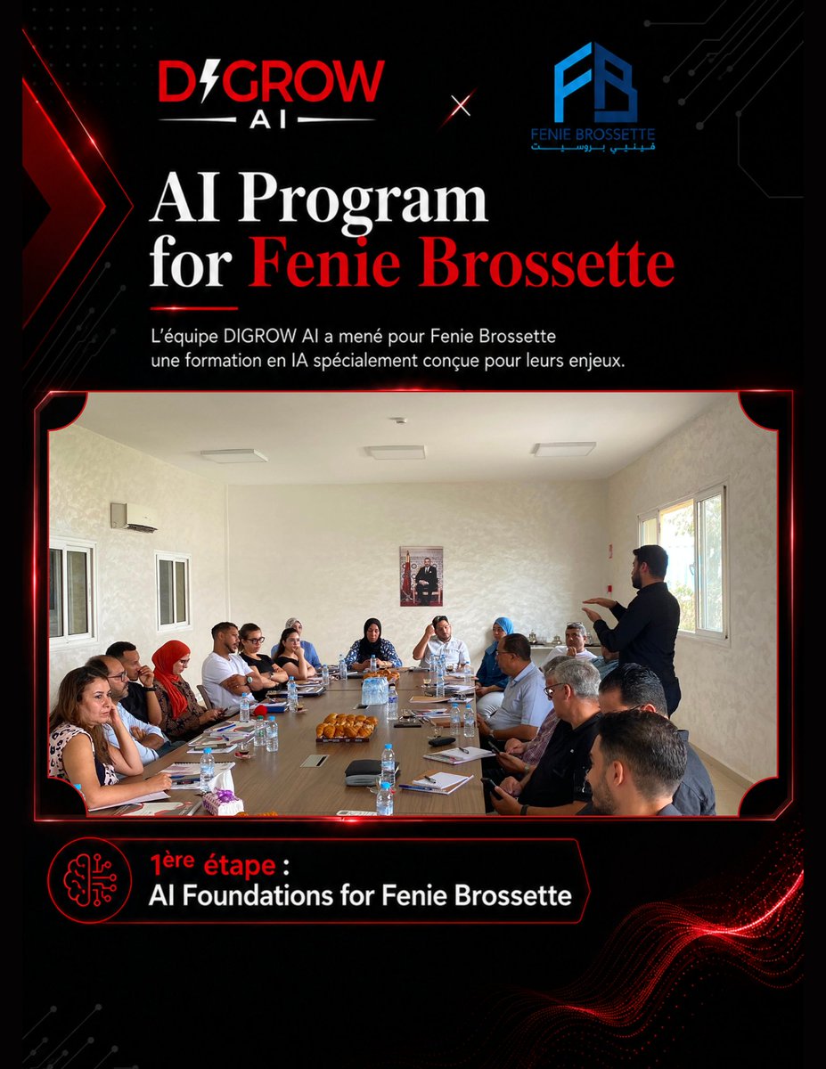DIGROWGroup's tweet photo. DIGROW AI is supporting Fenie Brossette on its digital transformation journey. The first step focused on AI foundations tailored to their real business challenges and designed to unlock new opportunities for innovation.
#DIGROWAi #AITraining #DigitalTransformation #FenieBrossette https://t.co/Pb0AERxEzf
