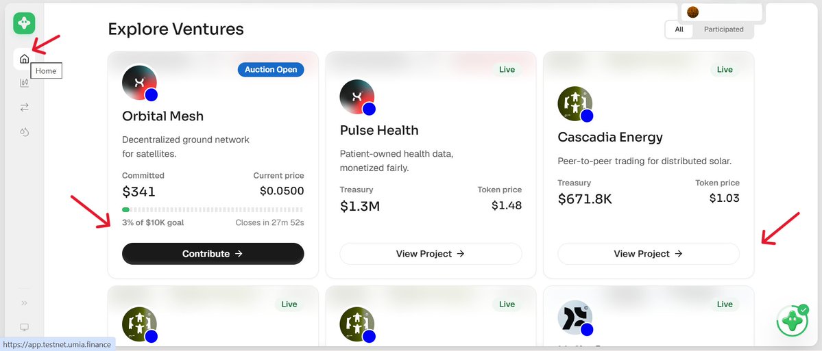 thee_samara's tweet photo. New Opportunity on Umia Finance

Umia is building the onchain venture creation layer, redefining how tokens are launched and governed.

How to explore:
>create an account and request test funds
>participate in auctions for liquid ventures and markets, powered by Uniswap.

remember:
in a live auction, you have two ways to bid:
Market order: no maximum price, your bid fills at the clearing price.
Limit order: only if a specific price threshold is met.

If the min raise was not met, all of your original bids are refunded.
Bids that cleared let you claim the tokens you bid for.

>browse decision markets

Every major strategic decision in an Umia venture must first be approved by a decision markets

try it out:
https://t.co/ecwBoNM3TD

for more info: @umia_finance 

If you made it this far, like, comment and turn on notis to stay updated.