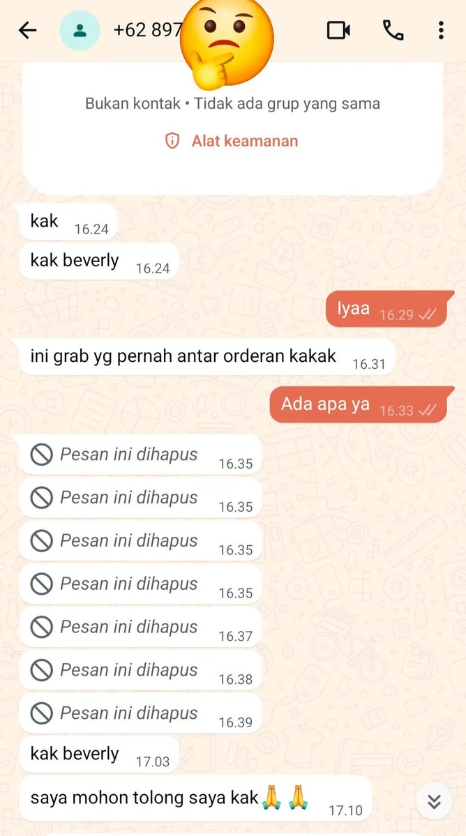 papahmuda4pr's tweet photo. Apa lagi musimnya  sekarang banyak driver yg kaya gini. Awal2 aku kek ngerasa kasihan karna orng ini pernah chat aku dulu antar https://t.co/OMudYR8ePo tiba2 pagi ini kulihat pesanya ditarik . tapi ada tkut juga ... 100 ribu ga msalh buat sedekah yg ditakutin penipuan terus orng yg bener2 susah mlah ga bisa kita bantu hanya karna kesalahan orng lain. Apalagi bawa2 Tuhan..
cc: deka.inmay