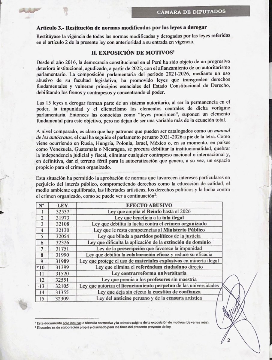 diego_pomareda's tweet photo. 🔴 Felicito a los congresistas que han presentado y vienen trabajando la derogación de las leyes procrimen y la eliminación de todos los abusos de la mayoría parlamentaria del periodo anterior. 

⚪️ En campaña, trabajé un PL en ese sentido que pongo a disposición con su exposición de motivos y con una propuesta de respaldo ciudadano necesario para que esto se concrete y supere la barrera del Senado.

👉 https://t.co/aPS4OnKUeO