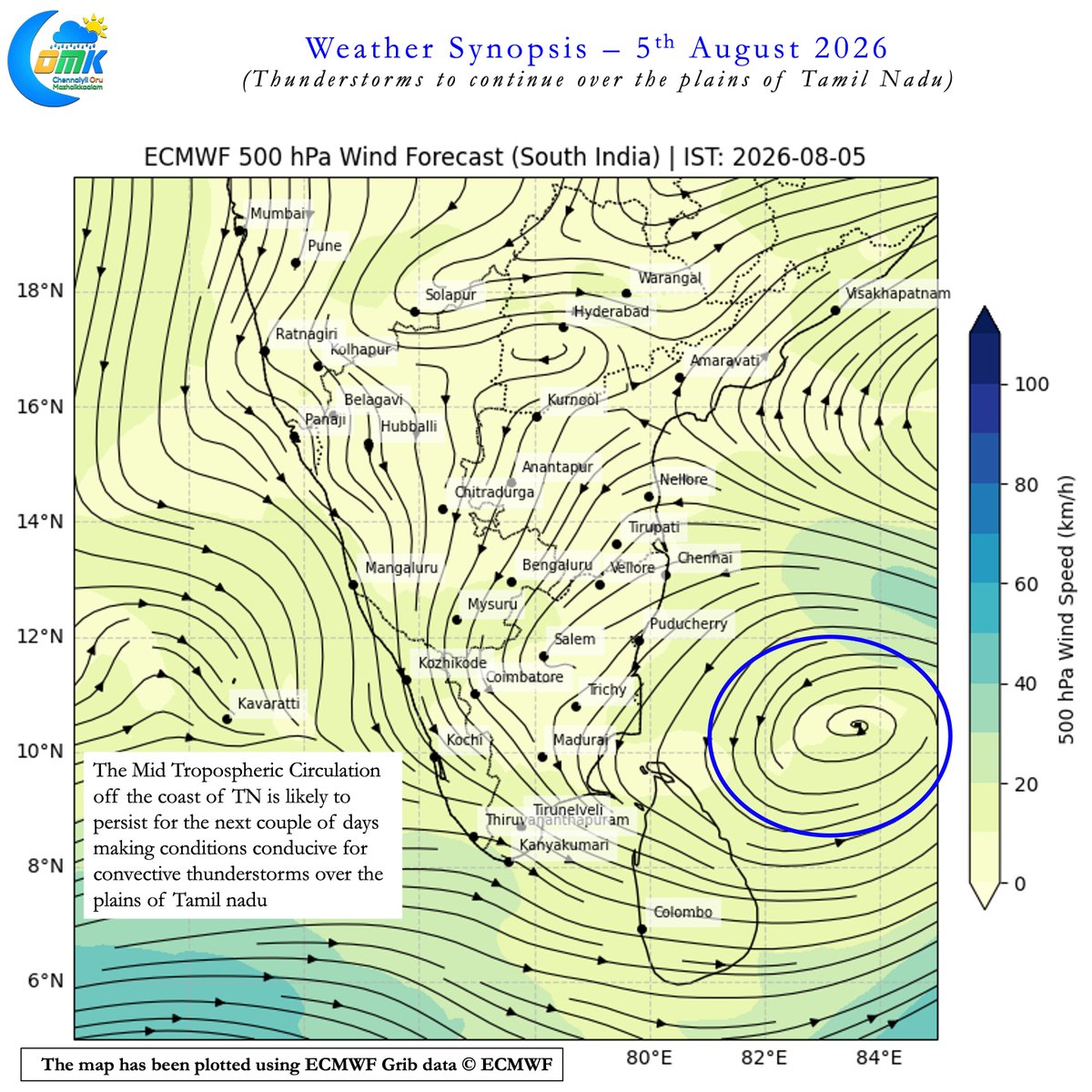 ChennaiRains's tweet photo. Last night saw widespread thunderstorms over not only Chennai and suburbs but over many places in the plains of Tamil Nadu. With the Mid Tropospheric circulation persisting off the coast of TN things look good for thunderstorms to continue for the next few days. Today also evening / late night thunderstorms like at many places between Chennai and Delta.