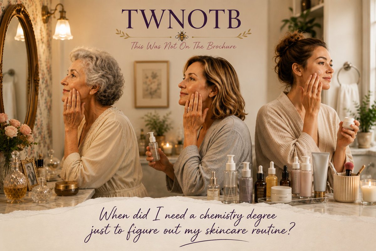 TWNOTB's tweet photo. Who's confused about their skin? A little light humor mixed with education. Come read with me!

Am I Using the Right Skincare Products? 
https://t.co/oHAvi18dmZ 

#skincare #aging #agingskin #menopause https://t.co/Mpy6INZ9Kj