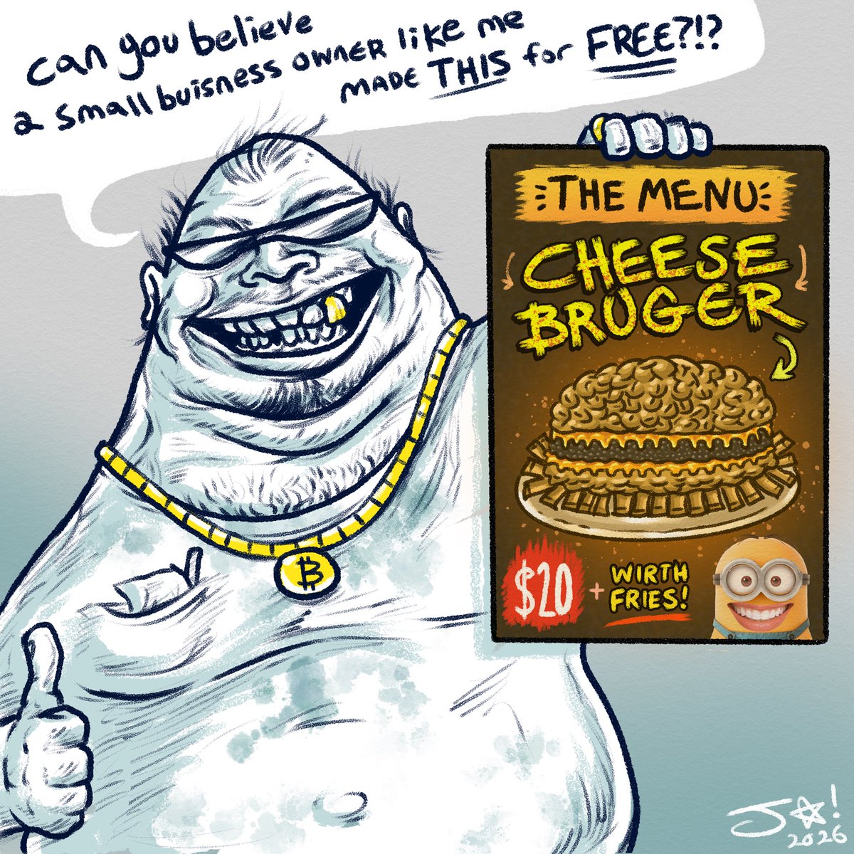 TheAverageJoey's tweet photo. the average buisness owner in 2026 https://t.co/ZYVA457GNT