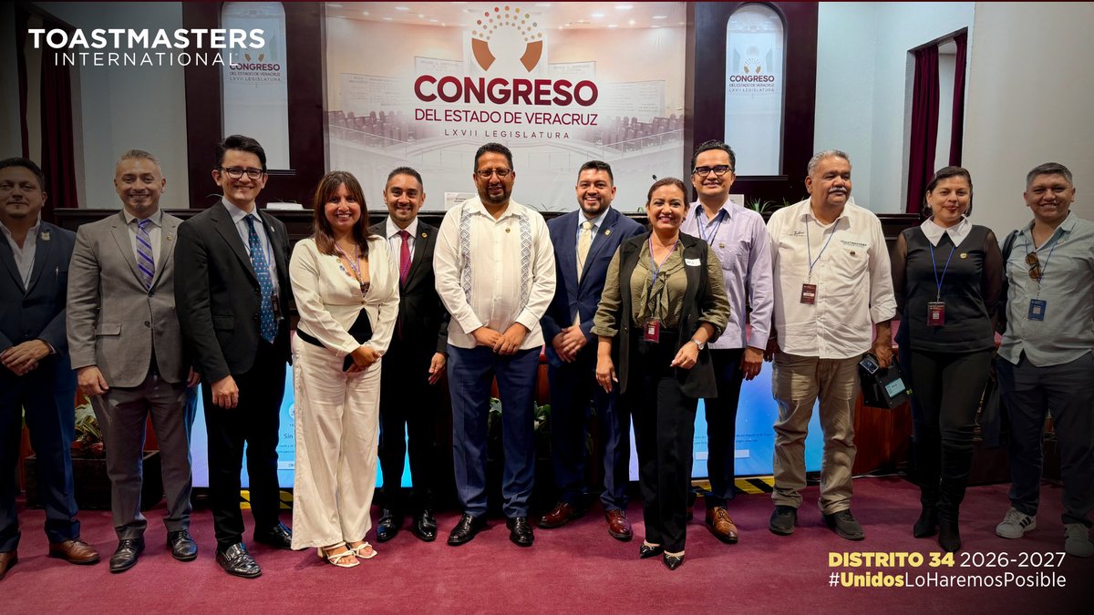ToastmastersD34's tweet photo. ¡Así se vivió! 💪 El pasado 1 de agosto, más de 150 socios tuvimos la oportunidad de convivir, aprender y crecer en la Capacitación Regional de Oficiales de Club del Golfo, que se llevó a cabo en el H. Congreso del Estado de Veracruz. https://t.co/APiRT8QUQF