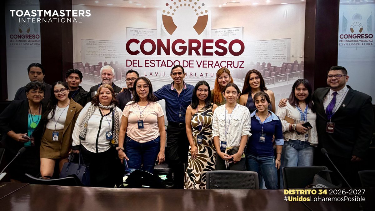 ToastmastersD34's tweet photo. Este evento es muestra de que Toastmasters es un ciclo constante en el que a veces aprendemos escuchando y otras, lo hacemos capacitando. ¿Te interesa mejorar tus habilidades de comunicación y liderazgo? ¡Únete a un club Toastmasters! #UnidosLoHaremosPosible https://t.co/3NvBzygMAN