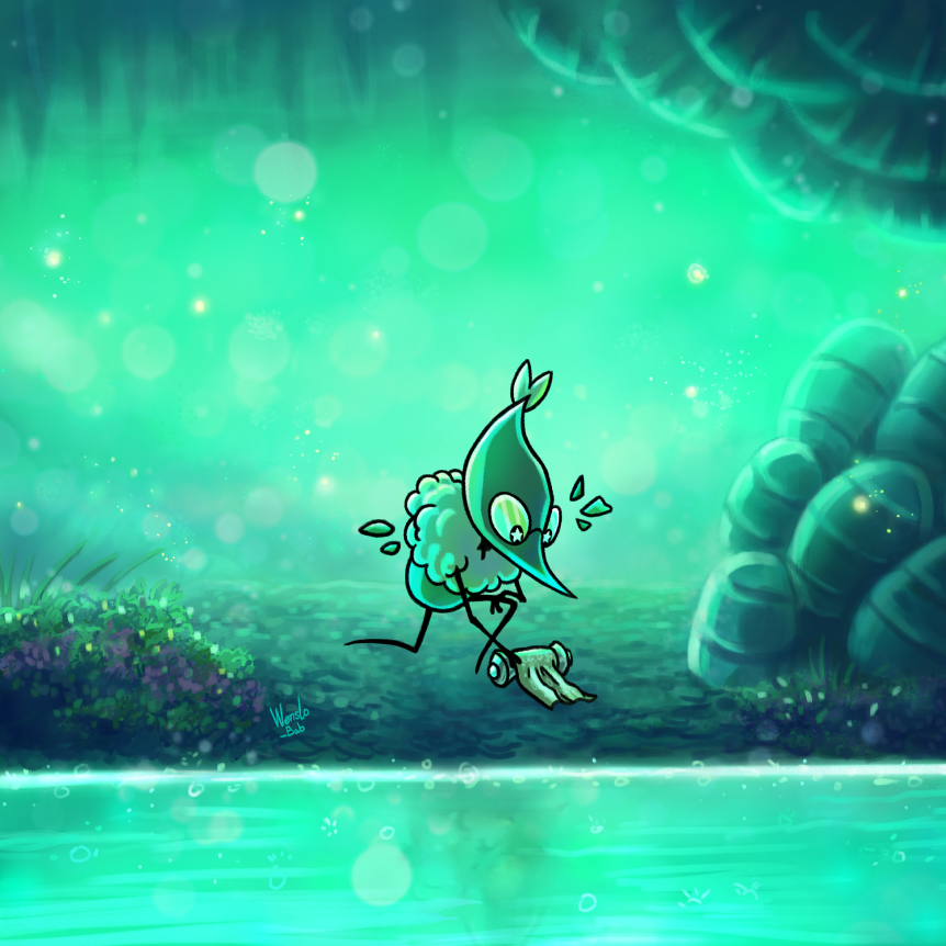 Wenslo_Bab's tweet photo. Artfight #11 Friendly Fire!

@/janimay on blsky

Love your cute HK OC! I adored GreenPath so much when I played through the game, it was a good excuse for some background practice!   #Artfight2026 #ShareMyAttack2026 #TeamComedy https://t.co/kL7FCw63fB