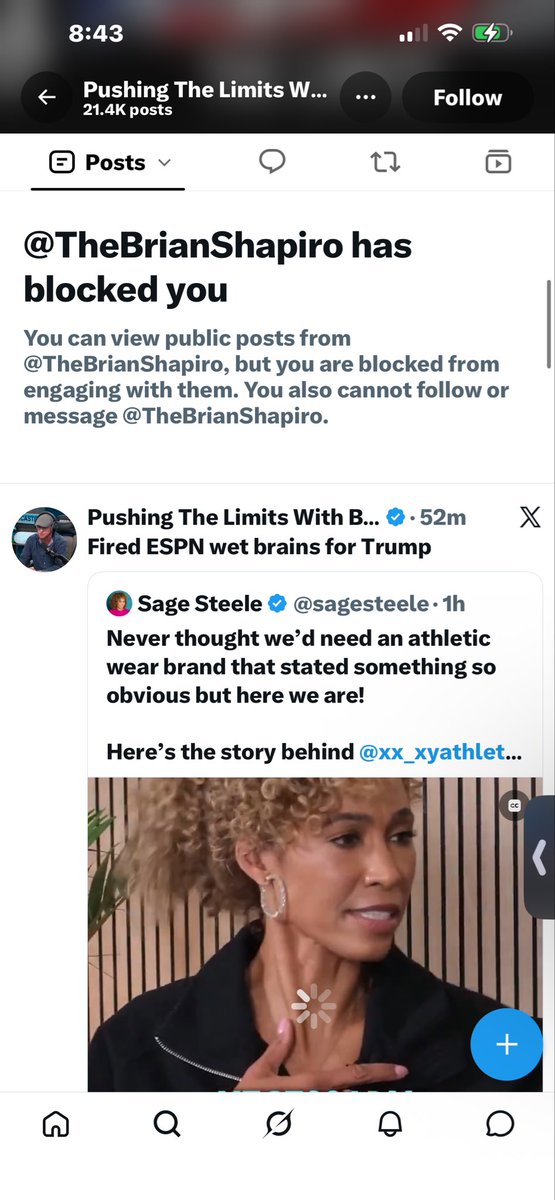 Kt_Sayss's tweet photo. Jewish Man @TheBrianShapiro blocked me. He just can’t handle what doesn’t align with his delusions🤣😆. https://t.co/jzkBNZMcQy