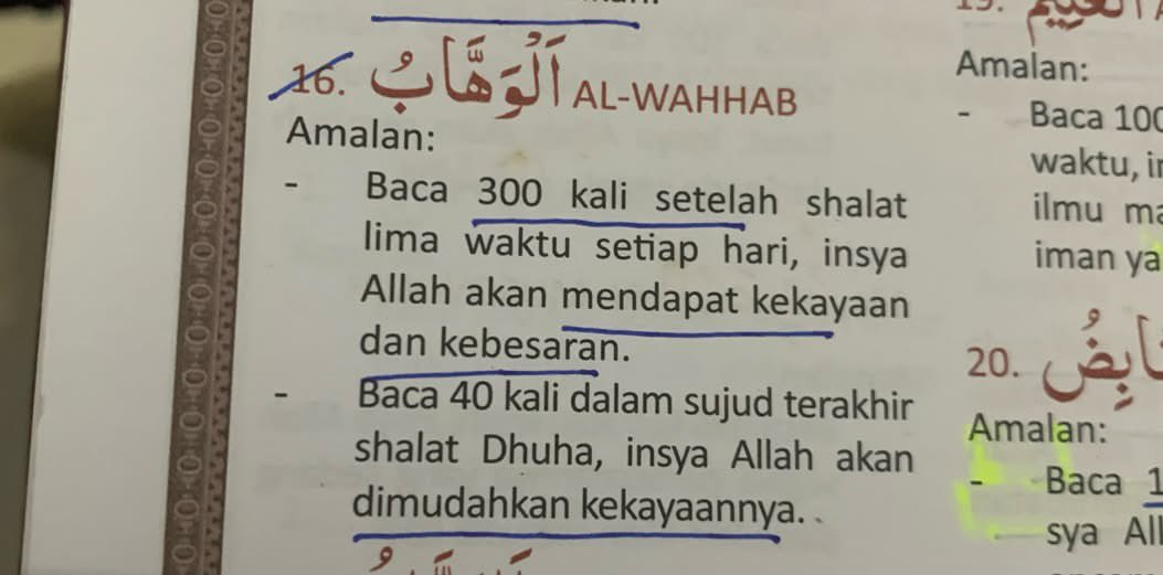 chocomoroll's tweet photo. Ibu pernah bilang :
"Nak, kalo pengen dikasih rezeki yang berlimpah dimudahkan kekayaannya jangan lupa amalin "Al Wahhab” 40kali setiap dhuha  ya ..."￼ https://t.co/VF54UCtN5O