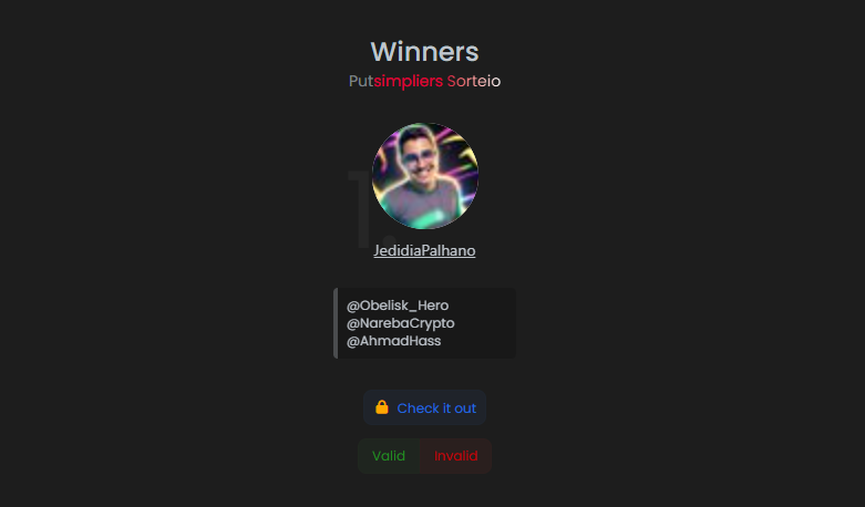 Obelisk_Hero's tweet photo. We have our winner for the 6-character giveaway.

Congratulations @JedidiaPalhano Open a ticket to claim your reward.

Draw link - https://t.co/9DRyoQ13BT https://t.co/ALGM7Nfl1u