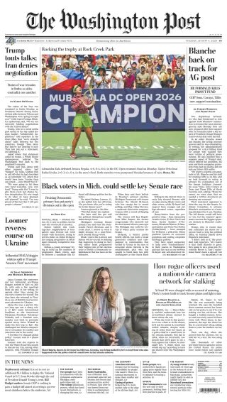 rainemusngi's tweet photo. The Washington Post, Aug 04, 2026 Page 1
Front page, Alex Eala!  https://t.co/0vN0QjKNvn https://t.co/GtU1TfJHPg