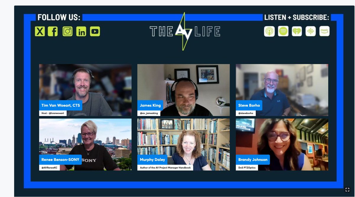 WrittenByMurphy's tweet photo. It's an end of summer party at @theavlifepod

It's great to be with my friends and swap stories @AVreneeKC @AV_jamesKing
@Tvanwoeart
 @BrandyJothreads and guest  Steve Borho

Sorry to miss you 
@Nancyblanchard

 and
@josiahWay

#avtweeps #AVPM #AVIXA #PMP https://t.co/bOMCL94fQD