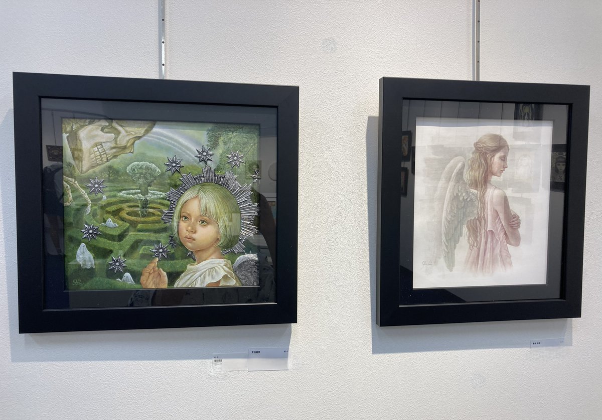 rinren7330's tweet photo. 企画スパンアートギャラリー『色紙絵 100人展』東京交通会館で拝見しました。画像は
＃深瀬優子 さん
＃建石修志 さん
＃高田美苗 さん
＃豊永侑希 さん
＃鳥居椿 さん
＃遅野井梨絵 さん
＃清水のぶ子 さん
＃植上幸子 さん       続く https://t.co/gt3NJUR76v