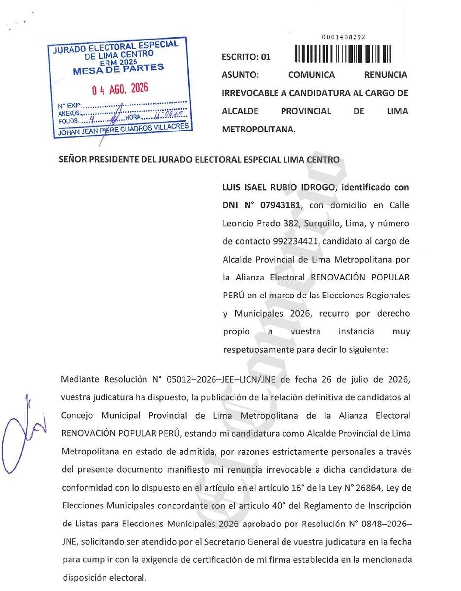 JFSanchezPolo's tweet photo. Algunos lo llaman estrategia, otros lo llaman pendejada, yo lo llamo política, en política hay situaciones que uno tiene que tomar decisiones, la política es así, decidir y actuar en beneficio del bien común. Lamentable la renuncia Lucho Rubio, pero se tiene que seguir adelante. https://t.co/TKTaHDkFNM
