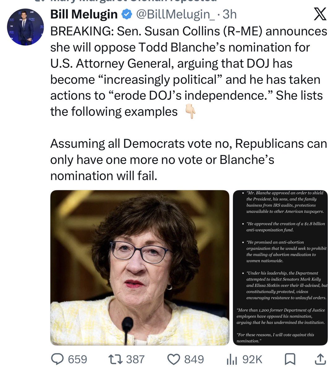 PaddyOdaddy's tweet photo. @hughhewitt @rossdouthat Hugh. Do you still love this tramp ? She is a traitor and her ilk need to disappear. https://t.co/TPqWwNyXoh