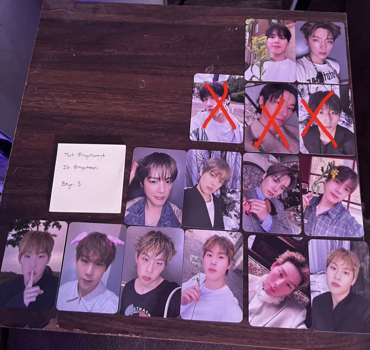 nyuhunnit's tweet photo. WTS MY EXTRA MONSTA X THE X ALBUM SOLO PHOTOCARDS.
Each $3 + shipping
I have 2 jooheon POBs on the far right: each $8+ shipping
#monstaxsale #monstaxsell #monstaxsell #kpopsale #wtsmonsta https://t.co/4YEQIpwXz3