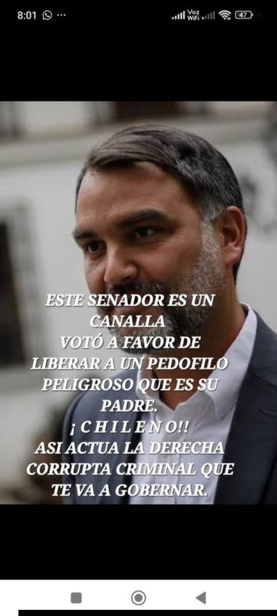 Liv10Opi's tweet photo. @javiermacaya El Tío de Chile
Cualquier asunto que celebre la UDI el Partido con más Corruptos en Chile y que integra Macaya que apoya a Pedófilos huele a rancio sobre todo la Megarreforma para los Ricos del Metáforas creada por un Borracho y un drogo https://t.co/4IM7v0IUKK
