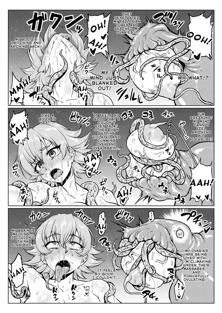 Seniortentacle1's tweet photo. Esto ya es de mi propiedad~ ahora es mío esto~ no parece que estés disgustada con esos gritos y gemidos no parecieras disgustada~ puedes sentir como incluso tomo tus ovarios para reproducirme contigo~ no te gustaría tener una crías de tentaculos~? 

#nsfwtwtًً #tentacle #rule34 https://t.co/8LPthbGKtQ