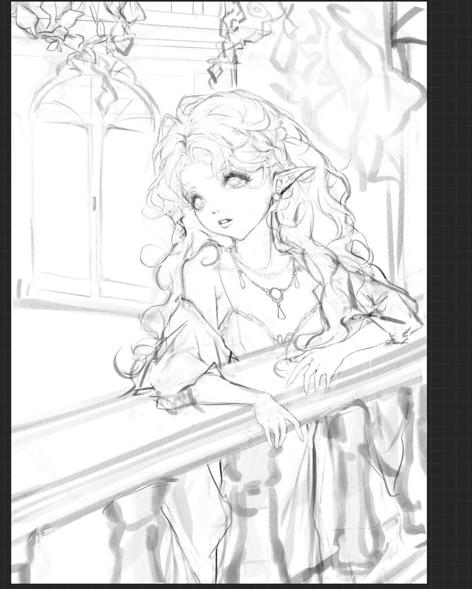 pancakeruru's tweet photo. Sketch vs finished #ocartwork https://t.co/Xq9gMqBIIR