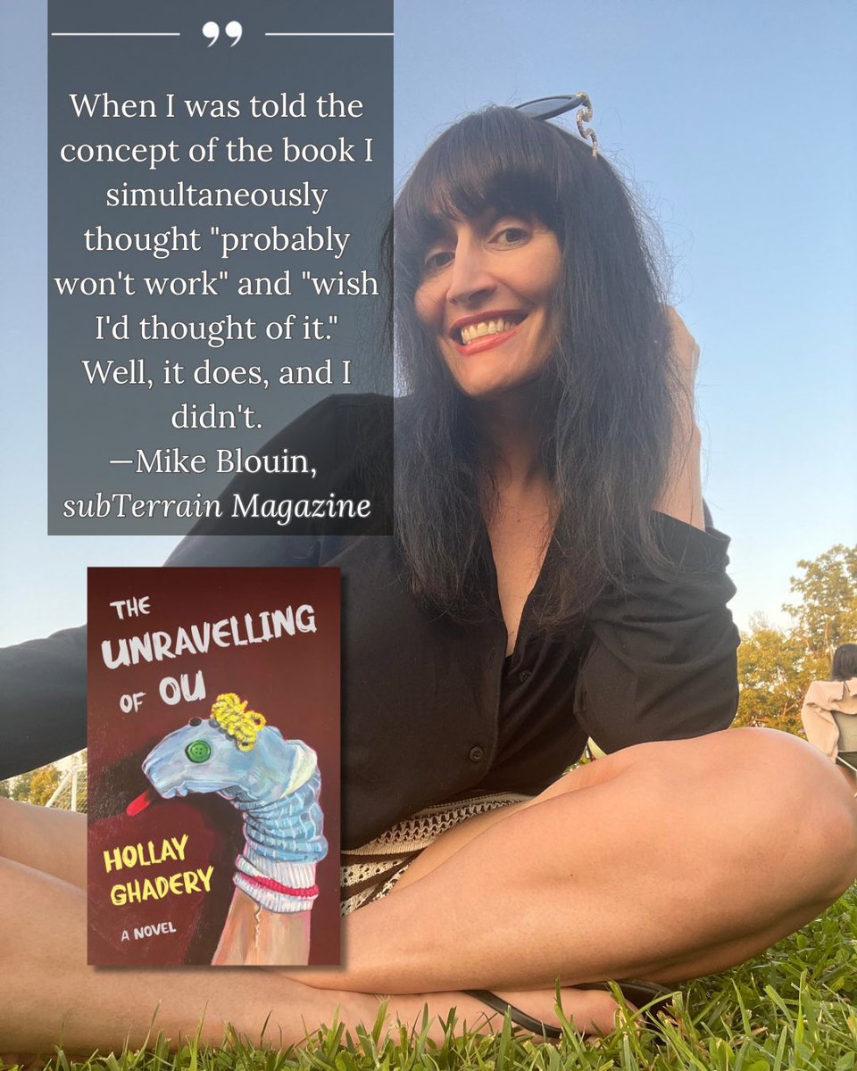 Hollay2's tweet photo. From Mike Blouin — a writer whose poetry I once called a “a wet kiss in a dirty bathroom” (&amp; meant it in the best possible way) — comes a recent review of my novel, The Unravelling of Ou, which appears in subTerrain Magazine. I’m floored with gratitude. 

https://t.co/egS5f2EagG https://t.co/AcECwTJ0vm