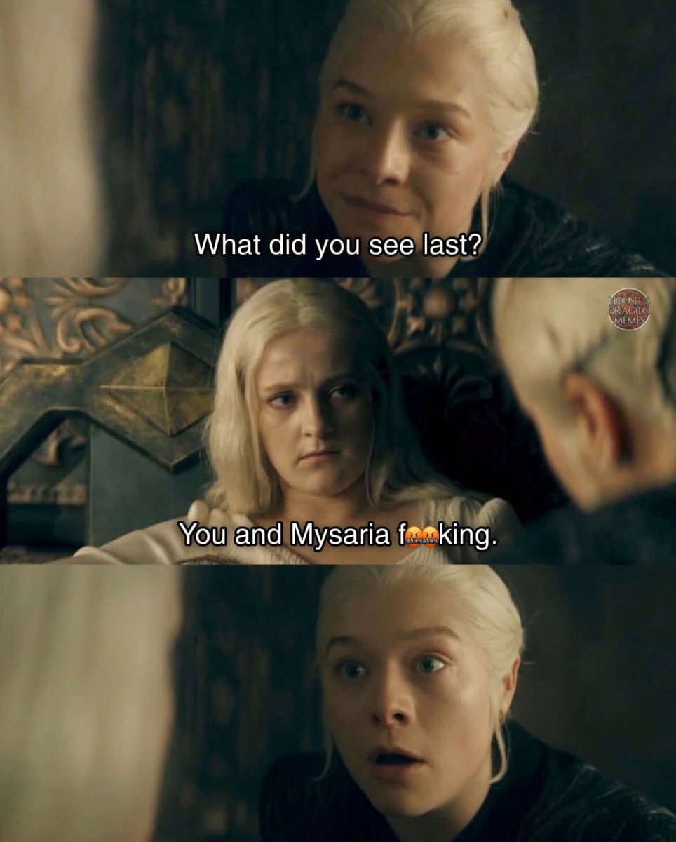 OmoAlade005's tweet photo. Alicent told you she was a dreamer, Your Grace
#houseofthedragonmemes #memesofthedragon https://t.co/EbLyZ5dfmU