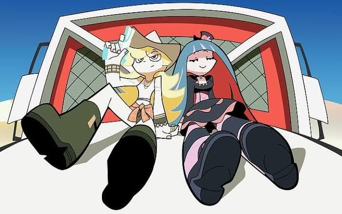 TriggerGainax's tweet photo. Panty and Stocking chillin. https://t.co/dklph4YqM6