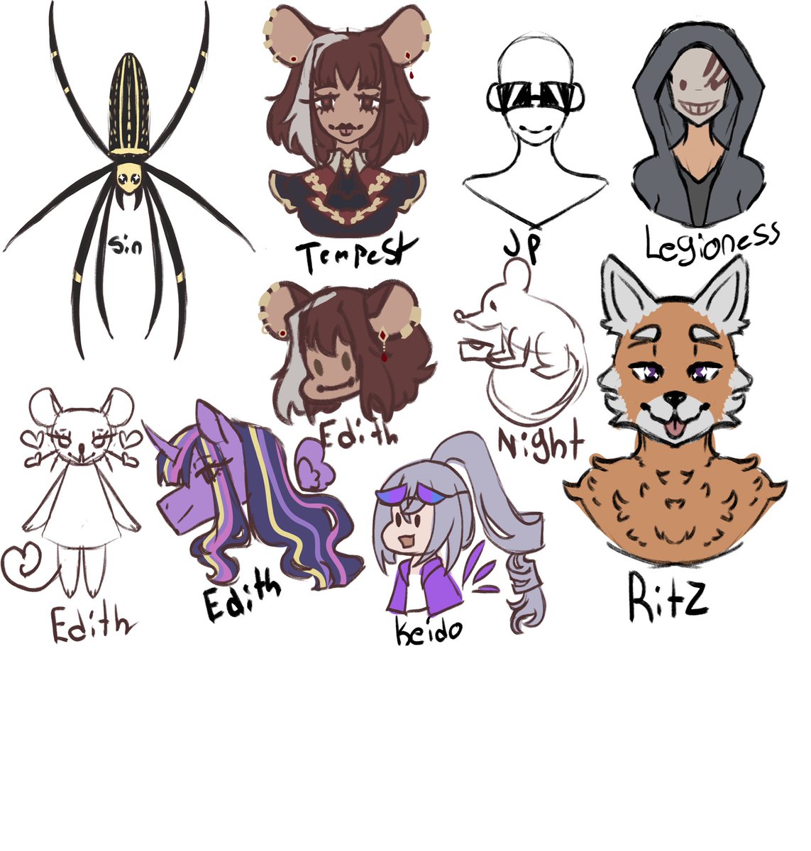 Edith_Rattus's tweet photo. Thank you everyone!!!!! I had so much fun making the doodles!!!!! ❤️❤️❤️❤️ https://t.co/H9mYbh5naY