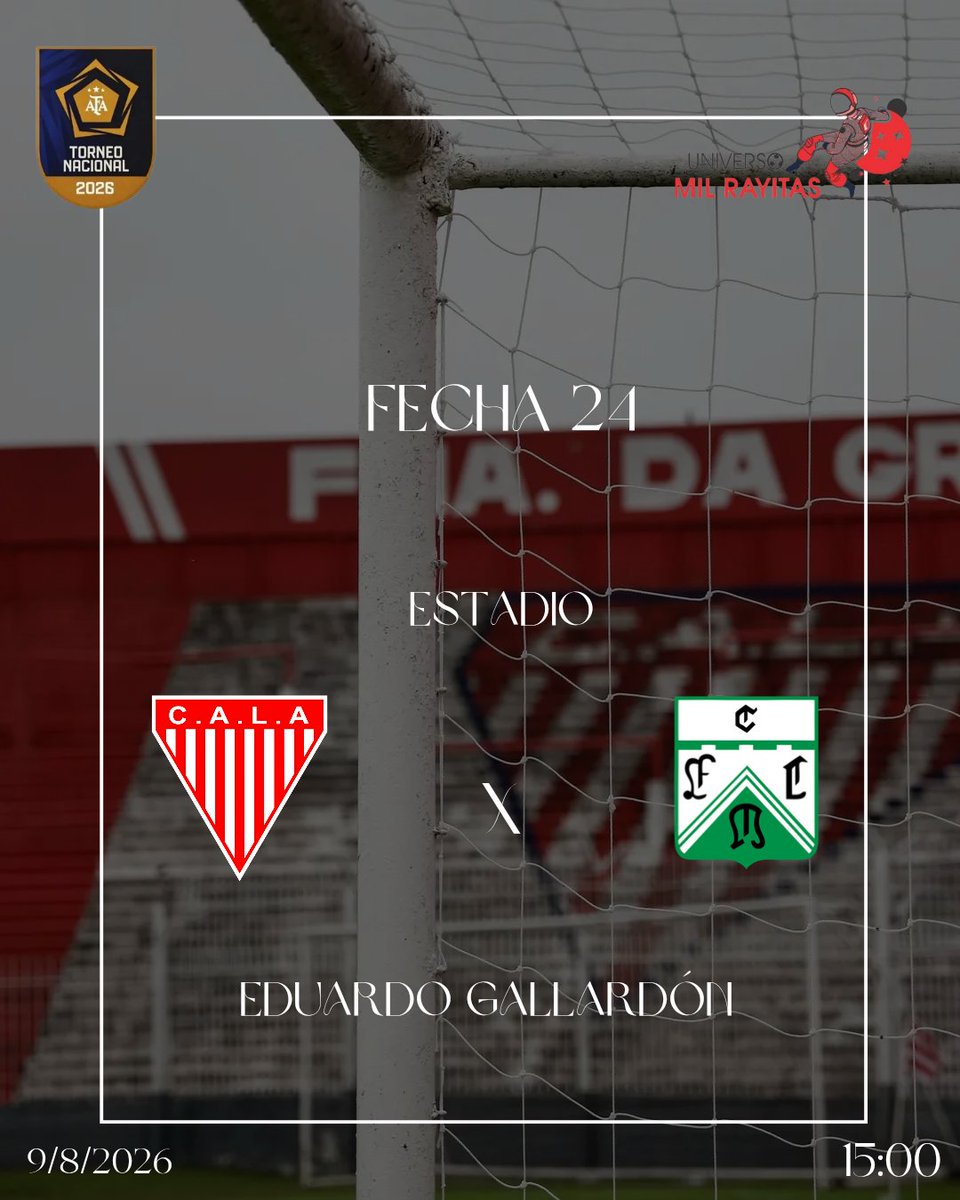 universomilra's tweet photo. #NacionalB | FECHA CONFIRMADA
Es oficial el cronograma de la fecha 24 de la Primera Nacional.
🆚️ @FerroOficial
📅 9/8
⌚ 15:00
#Lomas #Milrayitas #LosAndes https://t.co/Be8rUY113m