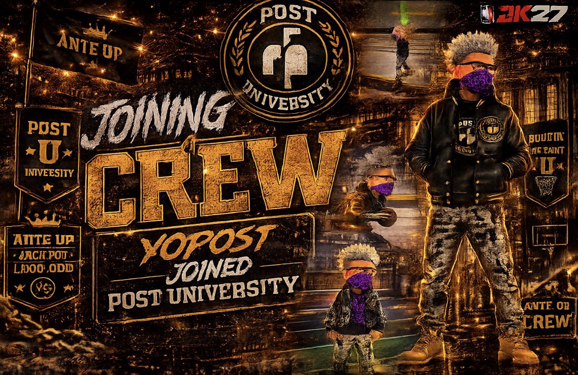 POSTUNIVERISTY's tweet photo. WHO READY FOR NBA2K27 #POSTUNIVERSITY https://t.co/pkUFkYW7Z7