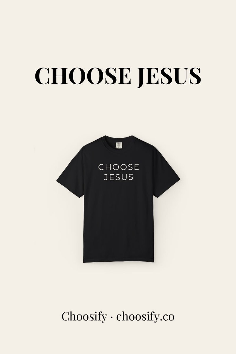 Choosifyco's tweet photo. The choice that changes every other choice.
Now on shirts and hoodies.
Choose good. Be light. ✝️
🔗 https://t.co/Eo1RrRlpBQ, link in bio
#choosejesus #christianapparel #jesusfirst #wearyourfaith #christiantshirts https://t.co/xGHwcbVcRy