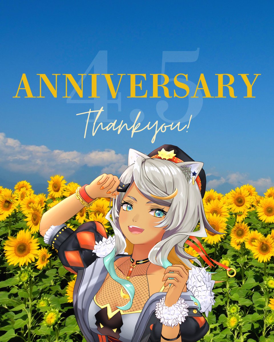 rou_hatsuki's tweet photo. 今日で4.5周年らしい🌻
いつもありがとね✨ https://t.co/ukery2Hbdl