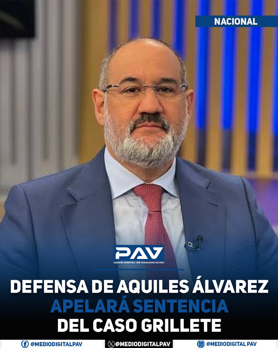MedioDigitalPAV's tweet photo. #Nacional 🇪🇨 | ⚖ El abogado Julio César Cueva, integrante del equipo de defensa del alcalde de #Guayaquil, #Aquiles Álvarez, anunció que presentará una apelación contra la sentencia condenatoria emitida dentro del denominado caso Grillete. https://t.co/KfEeYzqiom