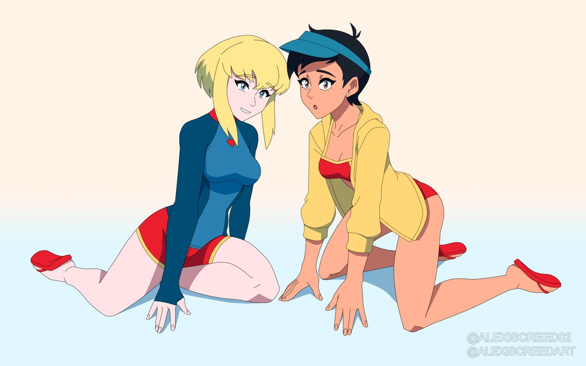 ALEXISCREEDART's tweet photo. Lois and Kara look cute in their beach outfits! https://t.co/KUJ4DRxbg2