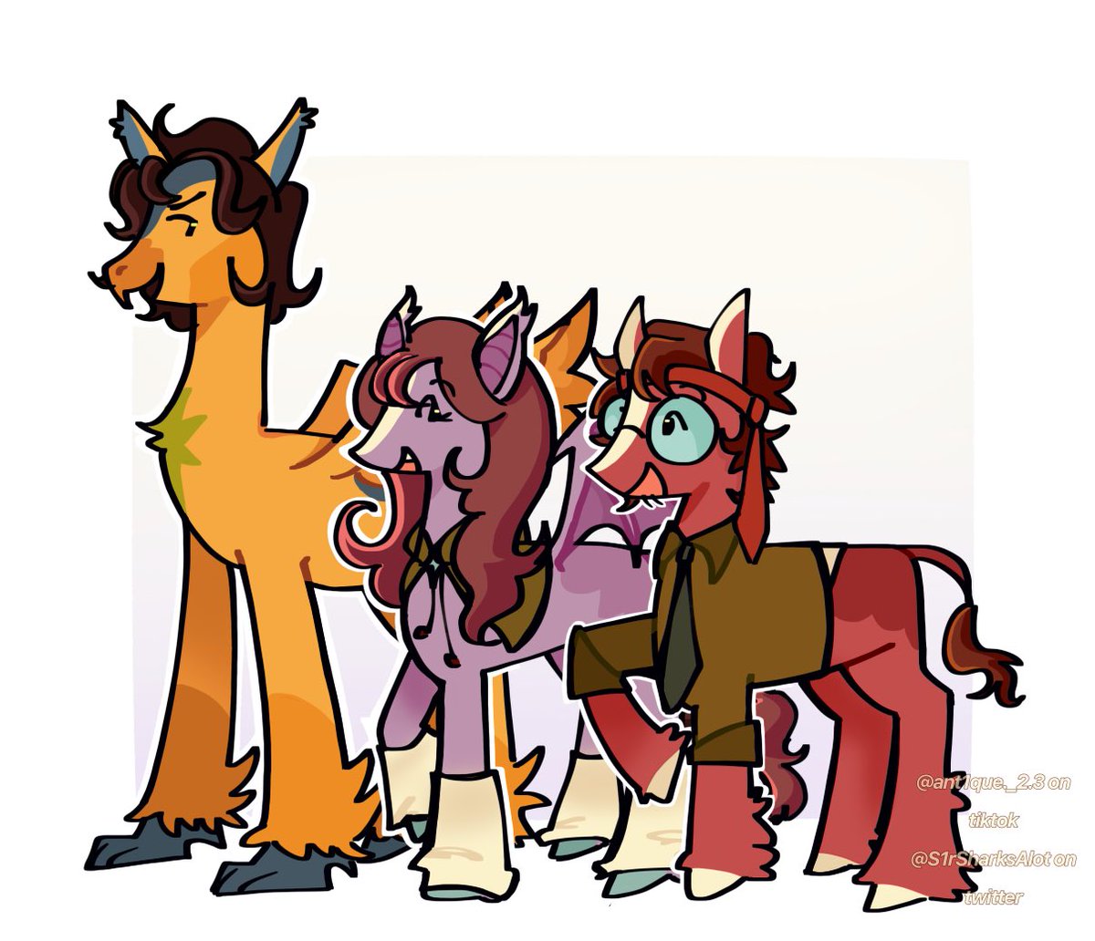 S1rSharksAlot's tweet photo. #sillytrio as mlp (without cutie marks) because I miss them and because I don’t want to work on my q!Tina animation 🤕
#qsmp2art #qsmp2 https://t.co/aq9RihpoNv