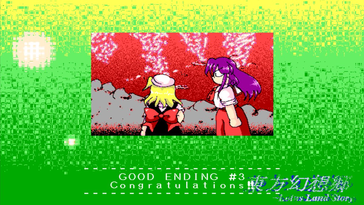 memelordJr_'s tweet photo. 1cc touhou 4 first try (ok  not really i played it  before but like awhile ago) game was pretty good i liked it and it had my goat orange final boss was easy as fart tho like i did it no hit https://t.co/lfrilDtc8r