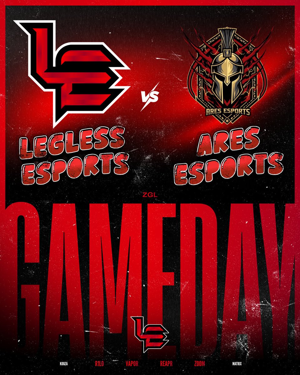 LeglessEsports's tweet photo. 🚨GAMETIME🚨
WR 1 of the @ZGLCallofDuty Playoffs
Tune In Live Right Now!!!
Legless Esports:
🦿 @ImR1LO
🦵 @Vaporvp
🦵 @Reapr__
🦵 @ZoomBTW
Vs.
Ares Esports
@Pluto3G
& Co.
#StompOutTheCompetition🦶 https://t.co/ecoUCiChLb