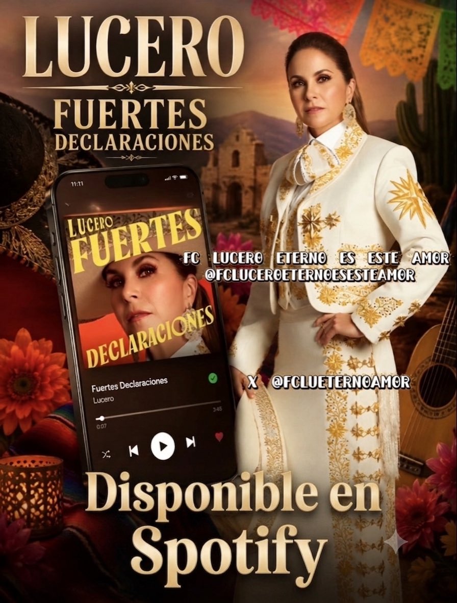 LiAlmeida05's tweet photo. Disponible en SPOTIFY 💚 
#FuertesDeclaraciones 🎶

@LuceroMexico 😍 ✨ 🎤 💃🏼 
Link : https://t.co/Lc2ITEin0N https://t.co/vwoPJ13uzv
