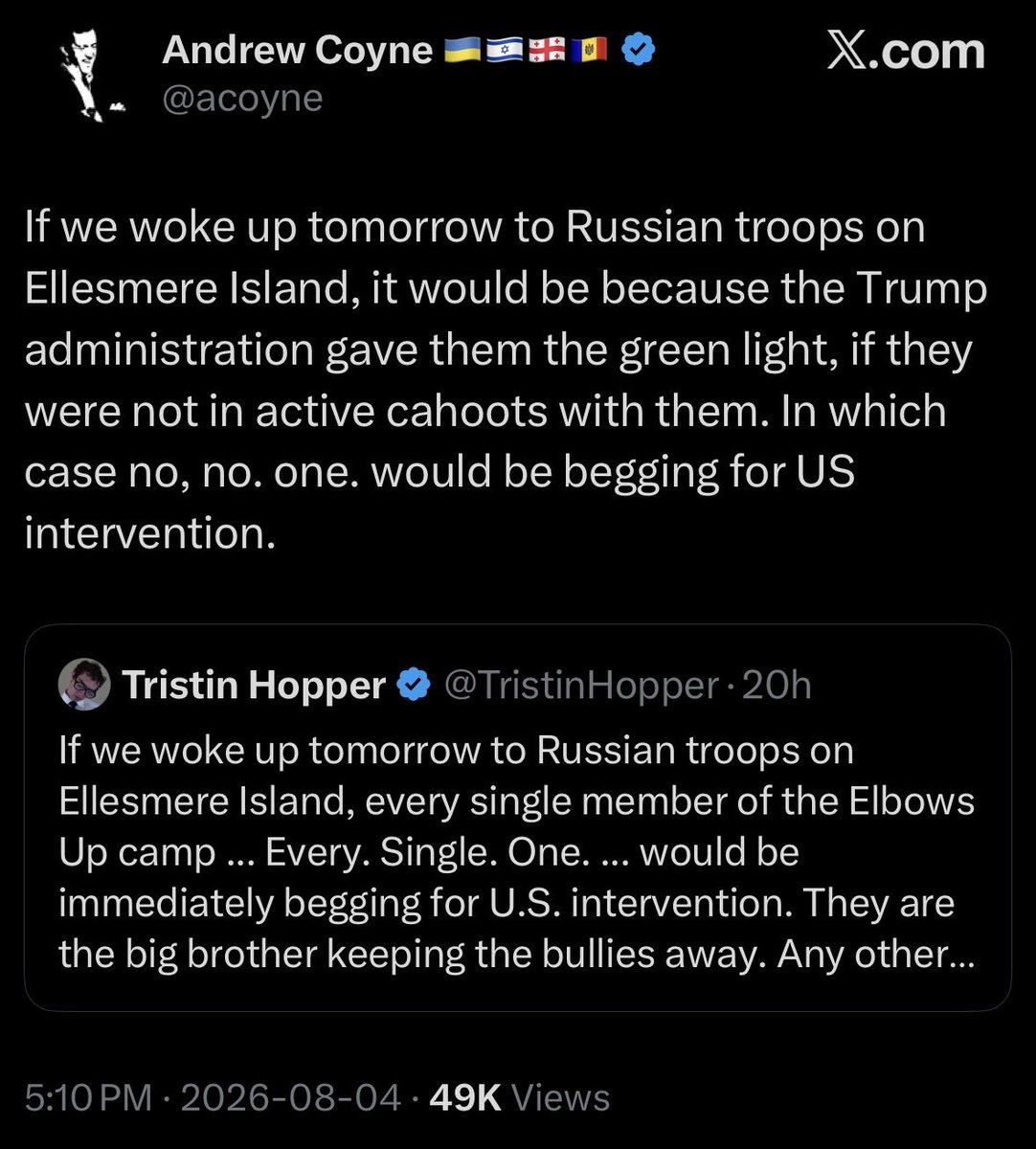 ryangerritsen's tweet photo. How can Coyne ever be taken seriously again? 
His extreme TDS has all but destroyed his rational thinking &amp; what’s left of his reputation. https://t.co/vIdcjzgp5q