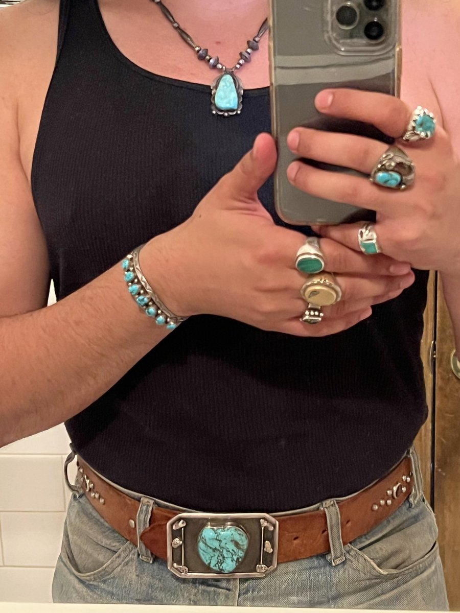 comolike's tweet photo. Wore my good turquoise https://t.co/XQrf57mI6b