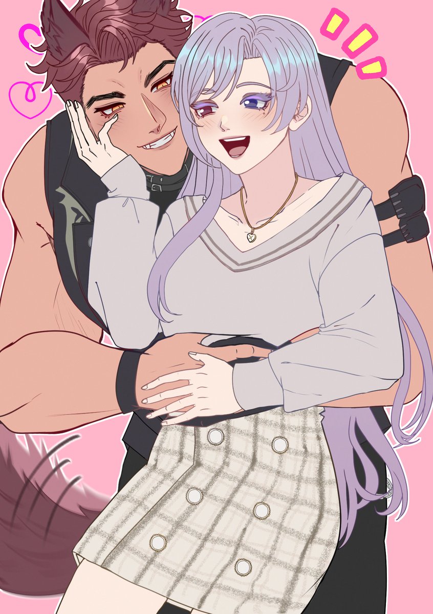 XaviersLight's tweet photo. I commissioned comfort art of my MC Sarina with Valko! 
(c) to https://t.co/ZmWhJDOchH https://t.co/loDZSvfyHG