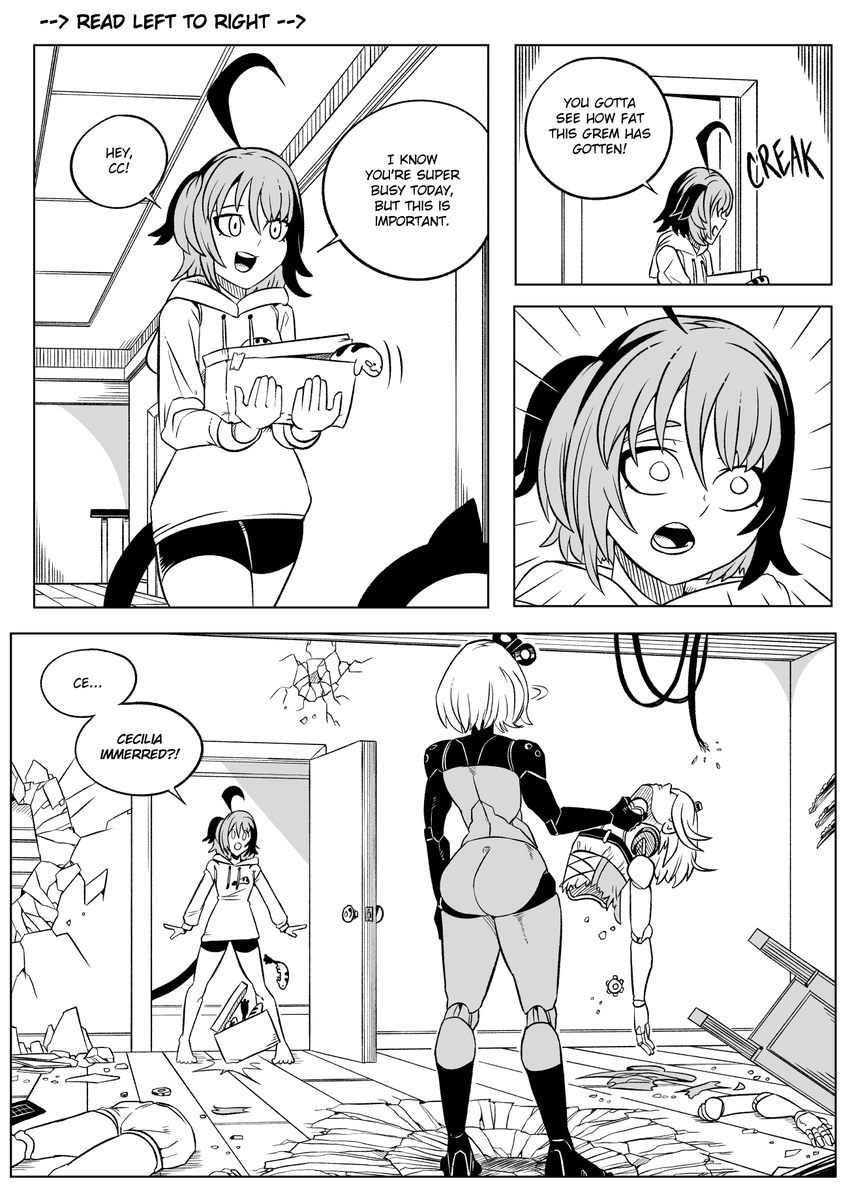 noKone4's tweet photo. A 23-page Hololive comic about Gigi encountering Cecilia Immerred.

#rkggk #Immergination
(1/7) https://t.co/3jCAkY90Ao
