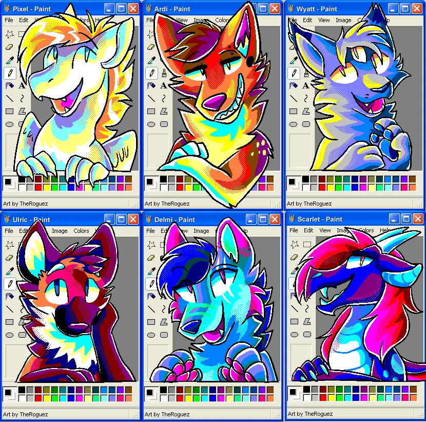 TheRoguez's tweet photo. give me more work 😈 $90 for a static mspaint or $180 for an animated one, comment a ref and I'll dm! https://t.co/c7N8rWPTeM