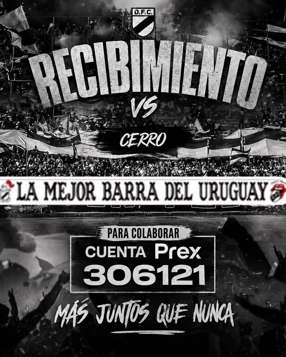 JuancaUmpierrez's tweet photo. La barra de aliento de Danubio apunta al partido con Cerro y un recibimiento a la altura de los puntos que hay en juego.

Se puede colaborar en Prex: 306121. Seamos parte, jugamos todos.

Son 15 finales. Vamos nosotros. https://t.co/W1zl41P589