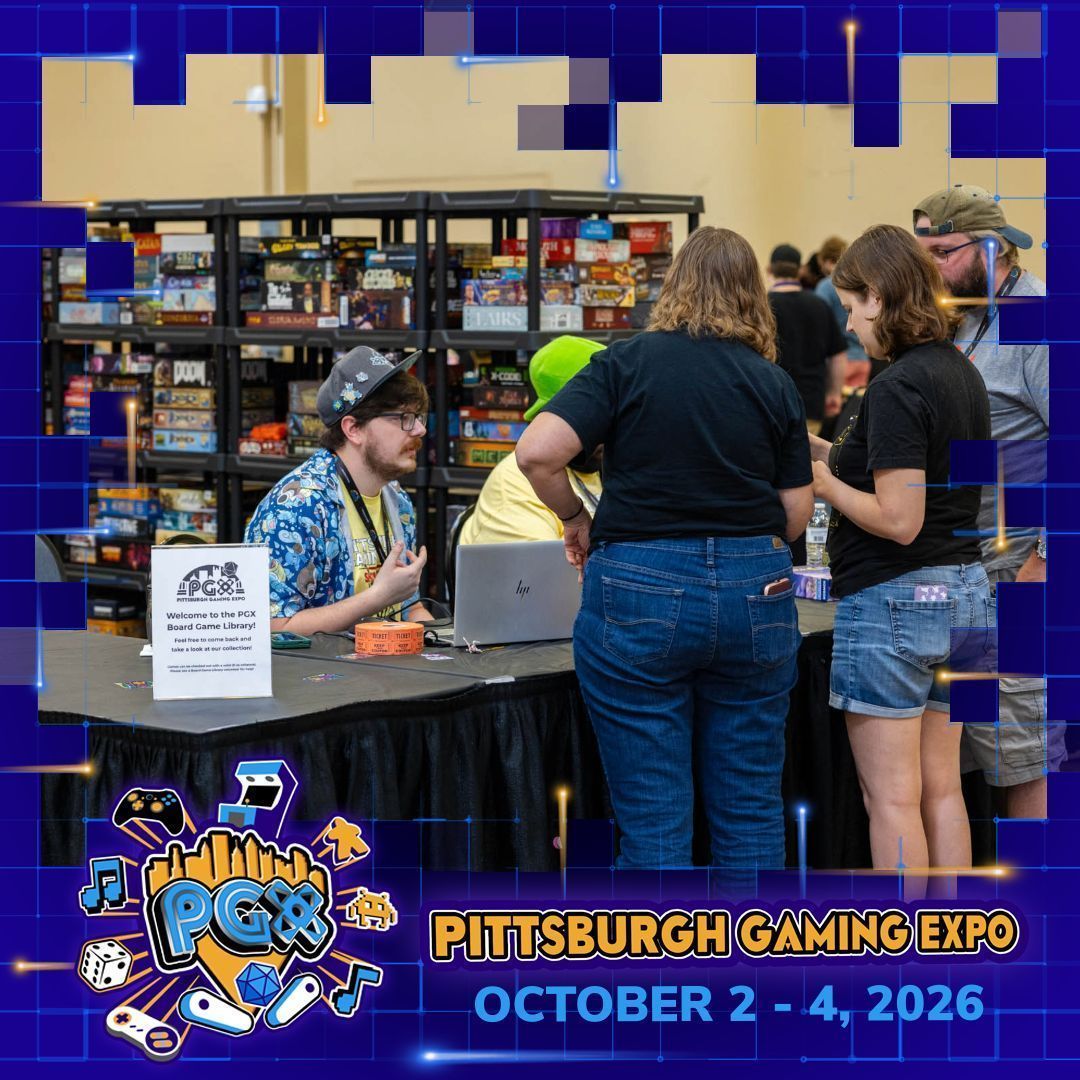 PGX_PghGameExpo's tweet photo. Pick a game, grab a table, and start playing.
The PGX board game library lets attendees check out games, try something new, and enjoy tabletop time all weekend.
https://t.co/74QylCr10H
#PGX #PittsburghGamingExpo #TTRPG https://t.co/U91Ygkh9oQ