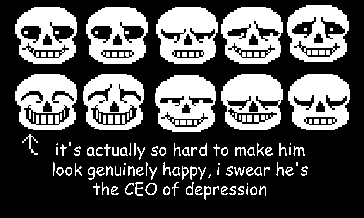 Artsyrean's tweet photo. Sans undertale except he left his mask at home https://t.co/l1sQndoDmA