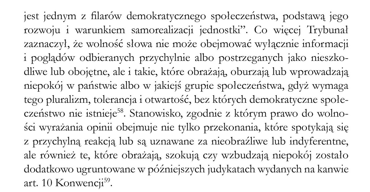 afellowwithaphd's tweet photo. @AnnaBakLewica @JacekWilkPL 2/ Dodałbym jeszcze 2 fragmenty z pracy dr M. Czechowskiej z UWr (w: "Przegląd Prawniczy UW", 2020). "Trybunał" w 1. fragm. = wyrok ETPC, nr 5493/72, LEX nr 80798; "wyrok Trybunału Konstytucyjnego" w 2. fragm. = Wyrok TK z dnia 25 lutego 2014 r., SK 65/12, Legalis nr 762040. https://t.co/5Q1w4Ei5zU