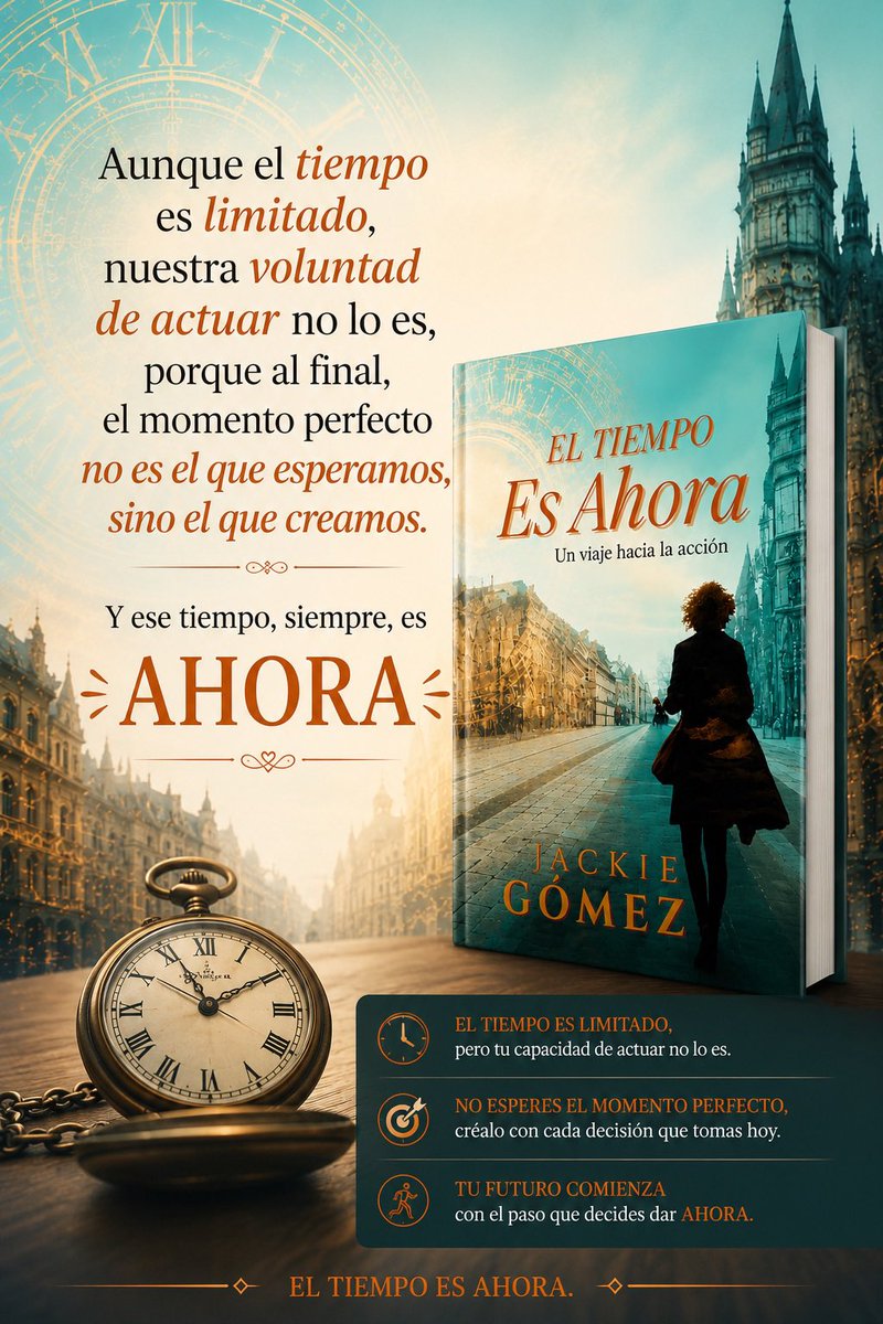 jackiegomezrd's tweet photo. 👉🏼 EL TIEMPO ES AHORA. Un viaje hacia la acción.
✅DISPONIBLE En Amazon 
https://t.co/NjfM9YWVZa

#JackieGomez
#ElTiempoEsAhora 
#NuevoLibro
#fe #proposito https://t.co/BSGd8kDa8Y