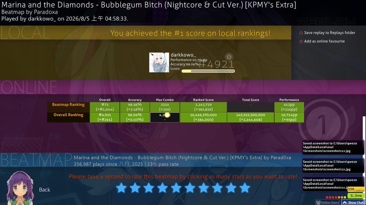 darkkowo_'s tweet photo. 600pp after pp rework, i can still do it
雖然是pp farming map https://t.co/X11618YV5j