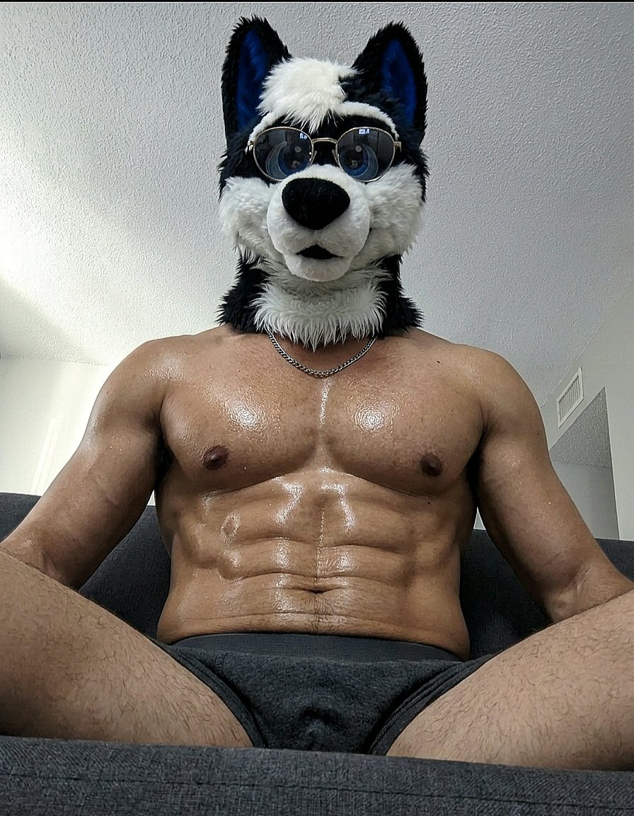 Lynx_Arashi's tweet photo. Found an old photo of myself compared to now. Crazy how time flies. 
#fursuiter #fursuit #pecs #shirtless https://t.co/N7yVSRHyED